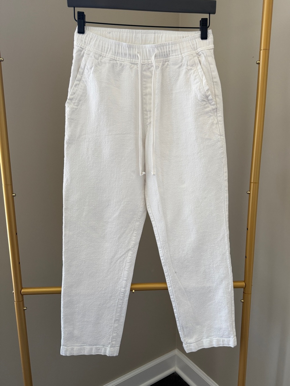 Zara Men's White Textured Pants Size Small